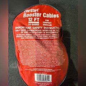 EverStart Red Booster Cables 12 FT